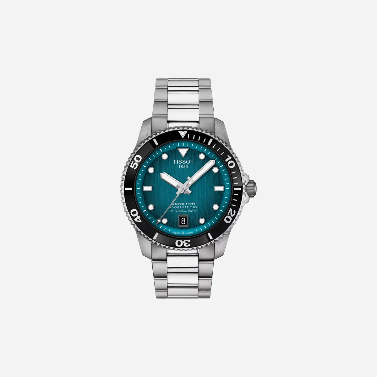 Tissot Seastar 1000 Powermatic 80 40Mm Blue Dial Silver Stainless Steel Watch 1