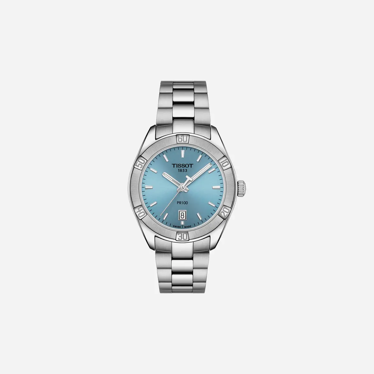 Tissot Pr 100 Lady Sport Chic Blue Dial Silver Stainless Steel Strap Watch 1