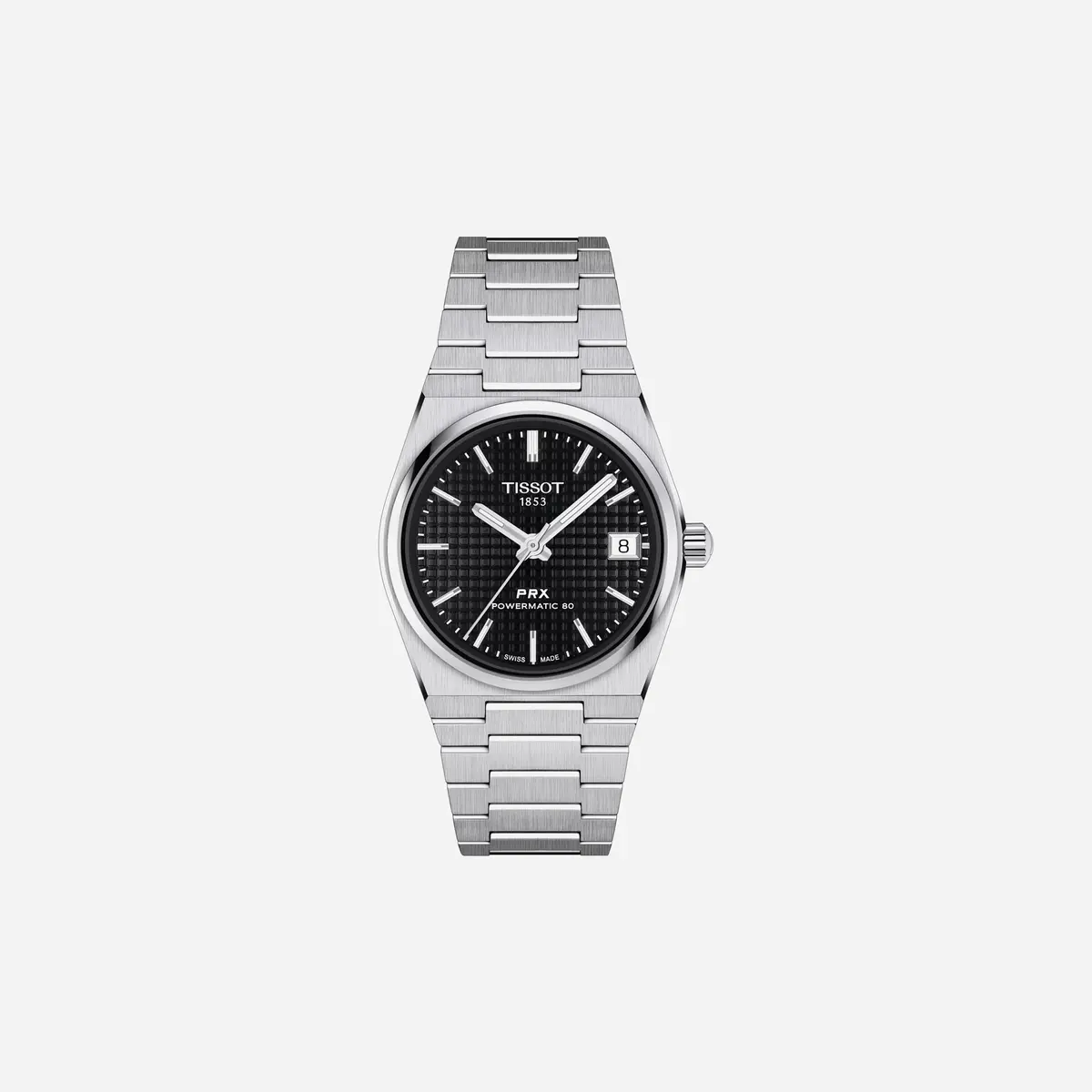 Tissot Prx Powermatic 80 35Mm Black Dial Silver Stainless Steel Watch 1