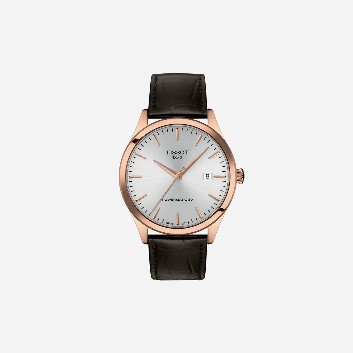 Tissot Classic Dream 40 Mm Dauphine Dial Brown Leather Strap Watch 1