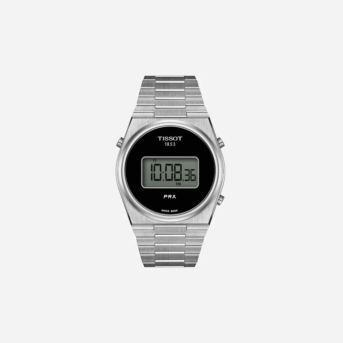 Tissot Prx Digital Quartz Dial Silver Stainless Steel Watch 1