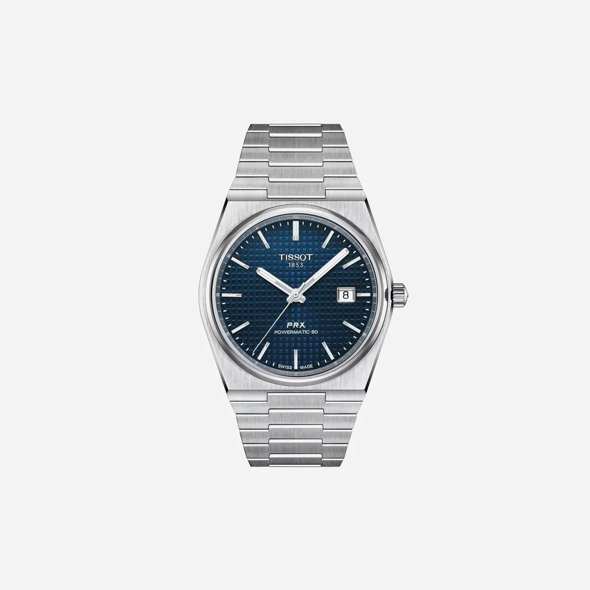 Tissot Prx Powermatic 80 Blue Dial Silver Stainless Steel Strap Watch 1