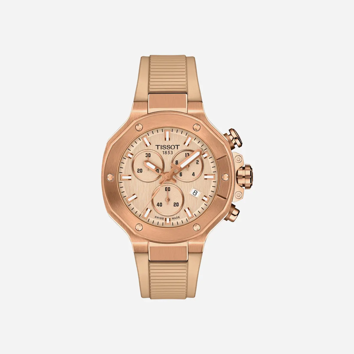 Tissot T-Race 38 Mm Nude Dial Synthetic Strap Watch Wmns 1