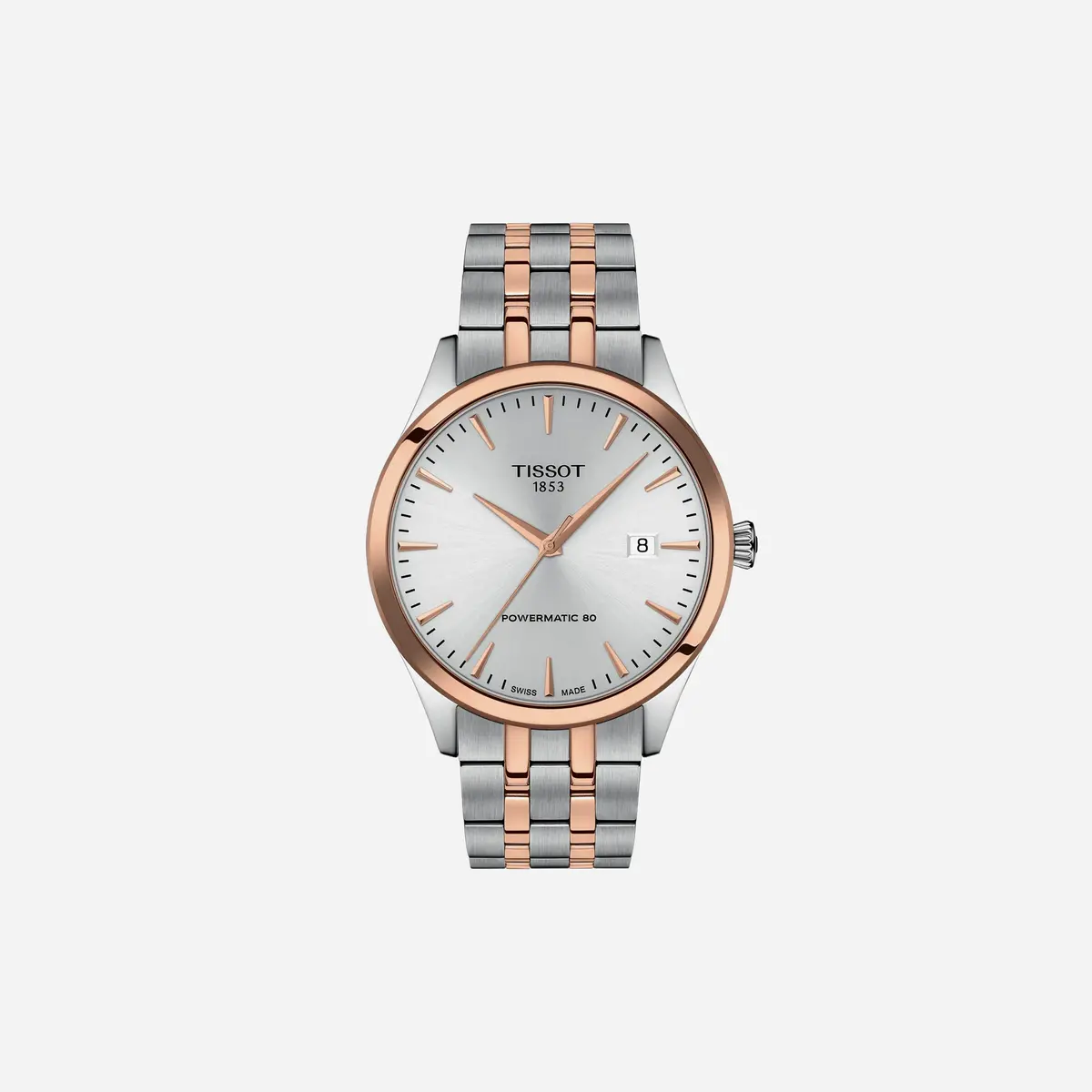 Tissot Classic Dream 40 Mm Dauphine Dial Silver & Rose Gold Pvd Watch 1