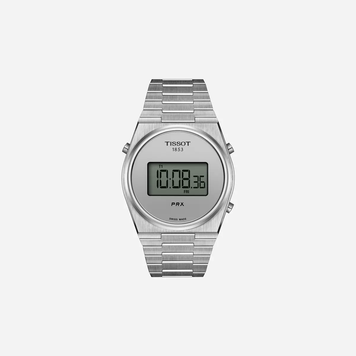 Tissot Prx Digital Quartz 40Mm Dial Silver Stainless Steel Watch 1