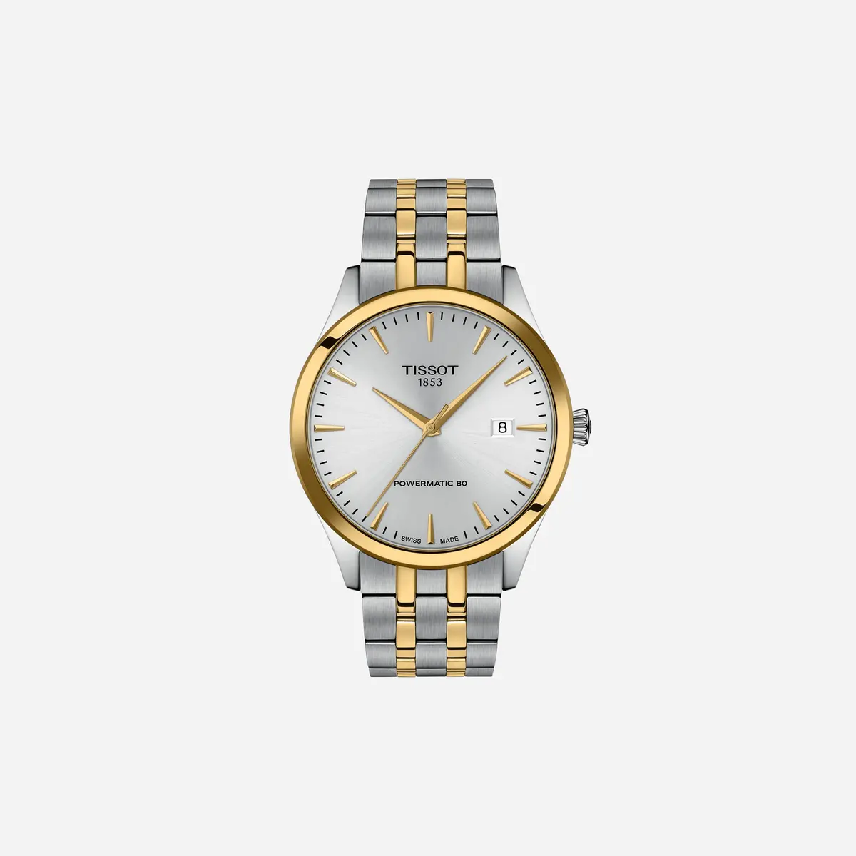 Tissot Classic Dream 40 Mm Dauphine Dial Silver & Yellow Gold Pvd Watch 1
