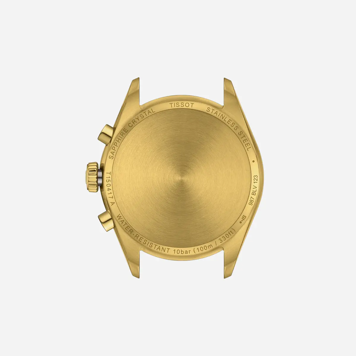 Tissot Pr 100 Chronograph Silver Dial Yellow Gold Stainless Steel Yellow Gold Pvd Strap Watch 2
