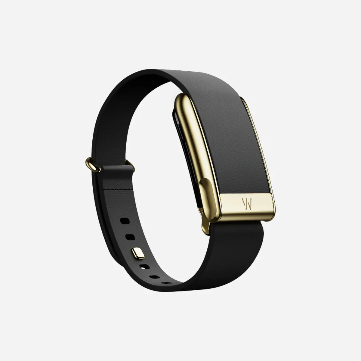 Whoop Mg Leatherluxe Tapered Band Black With Gold 1