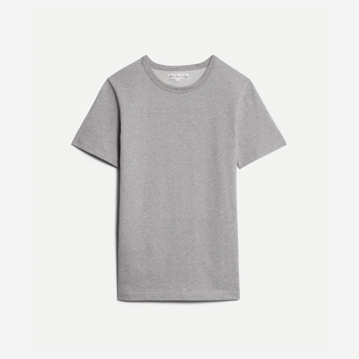 Merz B Schwanen 215 Loopwheeled Classic Fit Midweight T-Shirt Grey Mel. 1