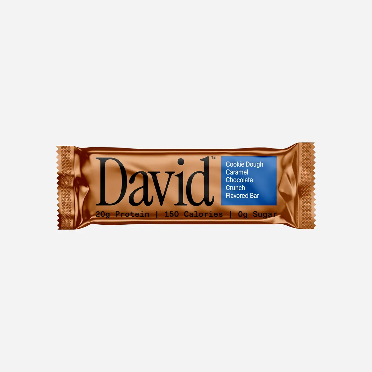 David Protein Bronze Cookie Dough Caramel Chocolate Crunch (20G Protein) - 12 Bars 1
