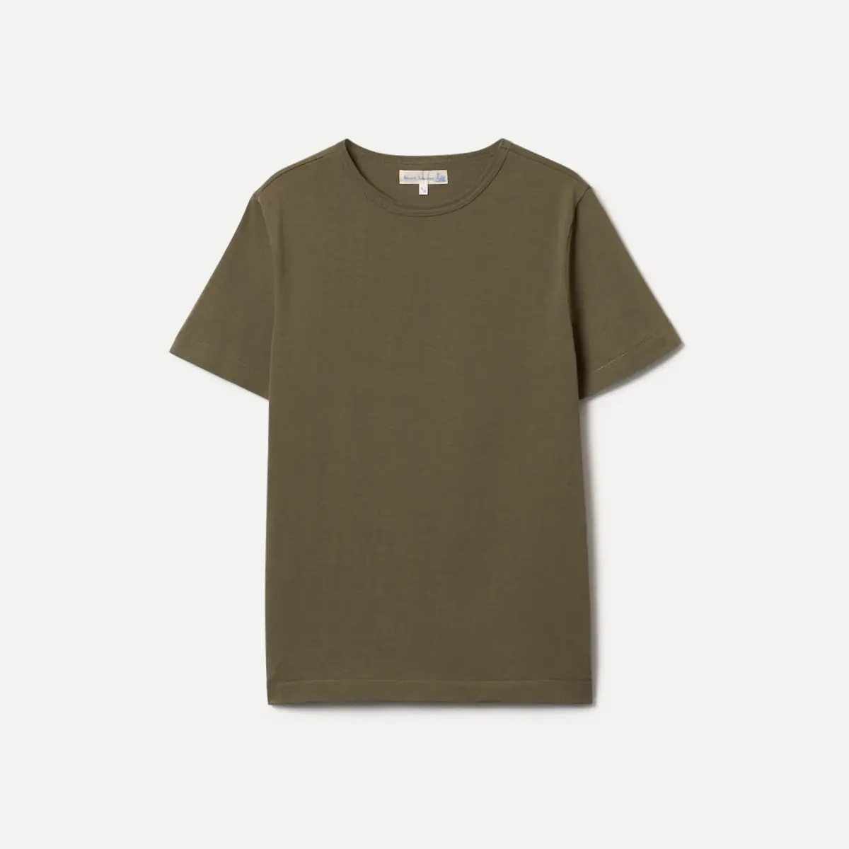 Merz B Schwanen 215 Loopwheeled Classic Fit Midweight T-Shirt Army 1