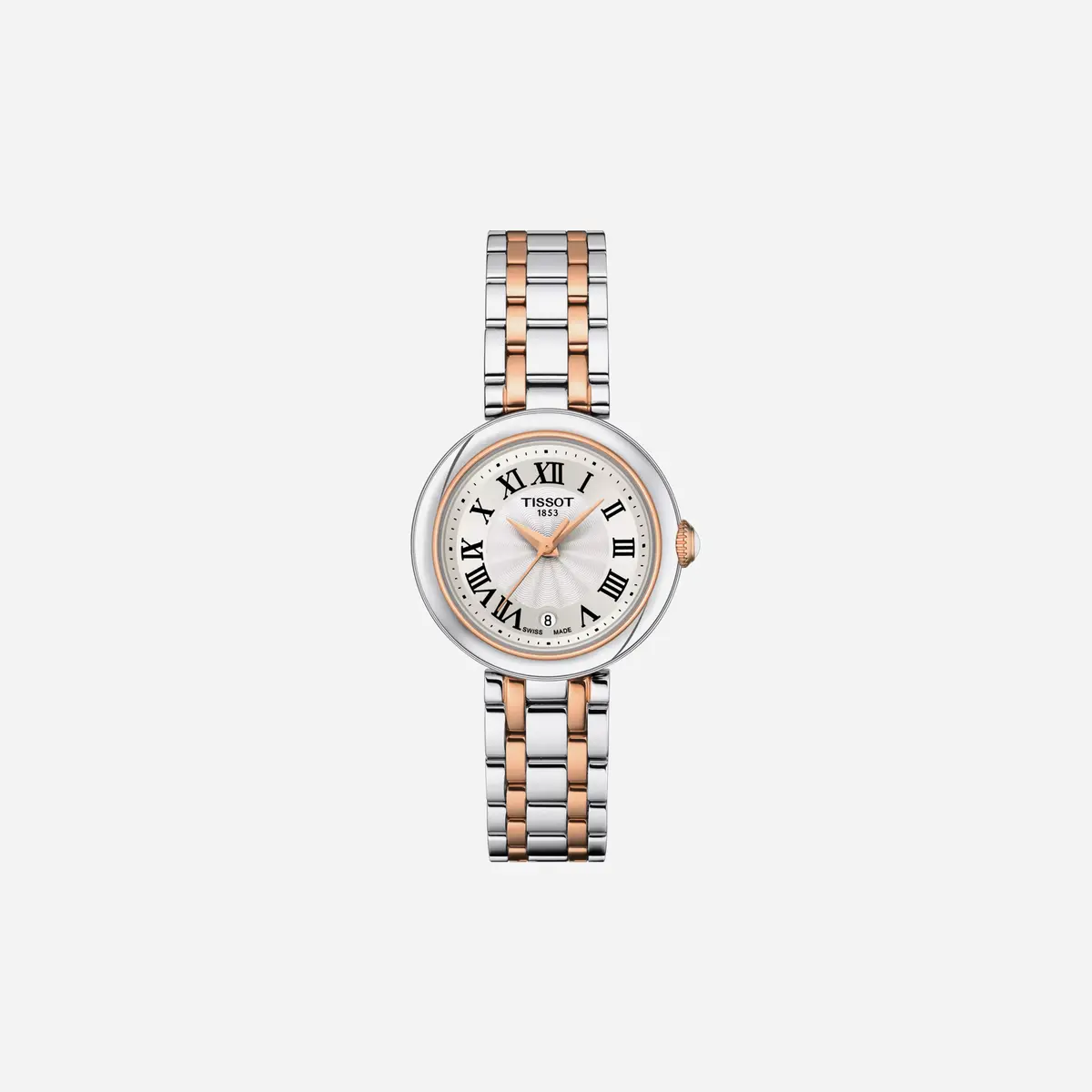 Tissot Bellissima Small Lady Dauphine Dial Silver & Rose Gold Pvd Watch 1