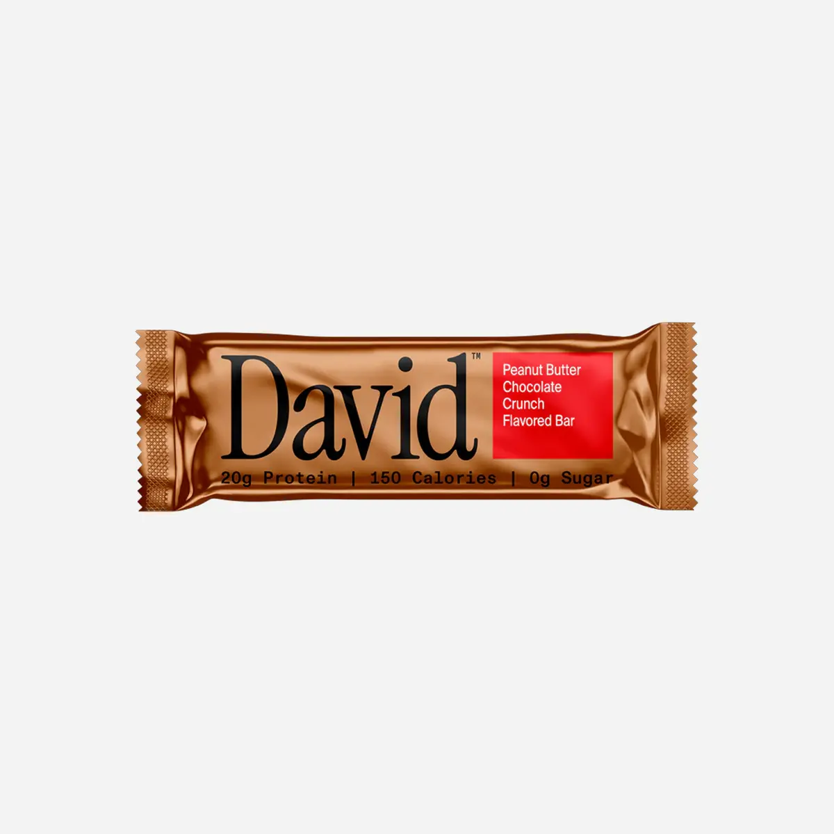 David Protein Bronze Peanut Butter Chocolate Crunch ((20G Protein) - 12 Bars 1