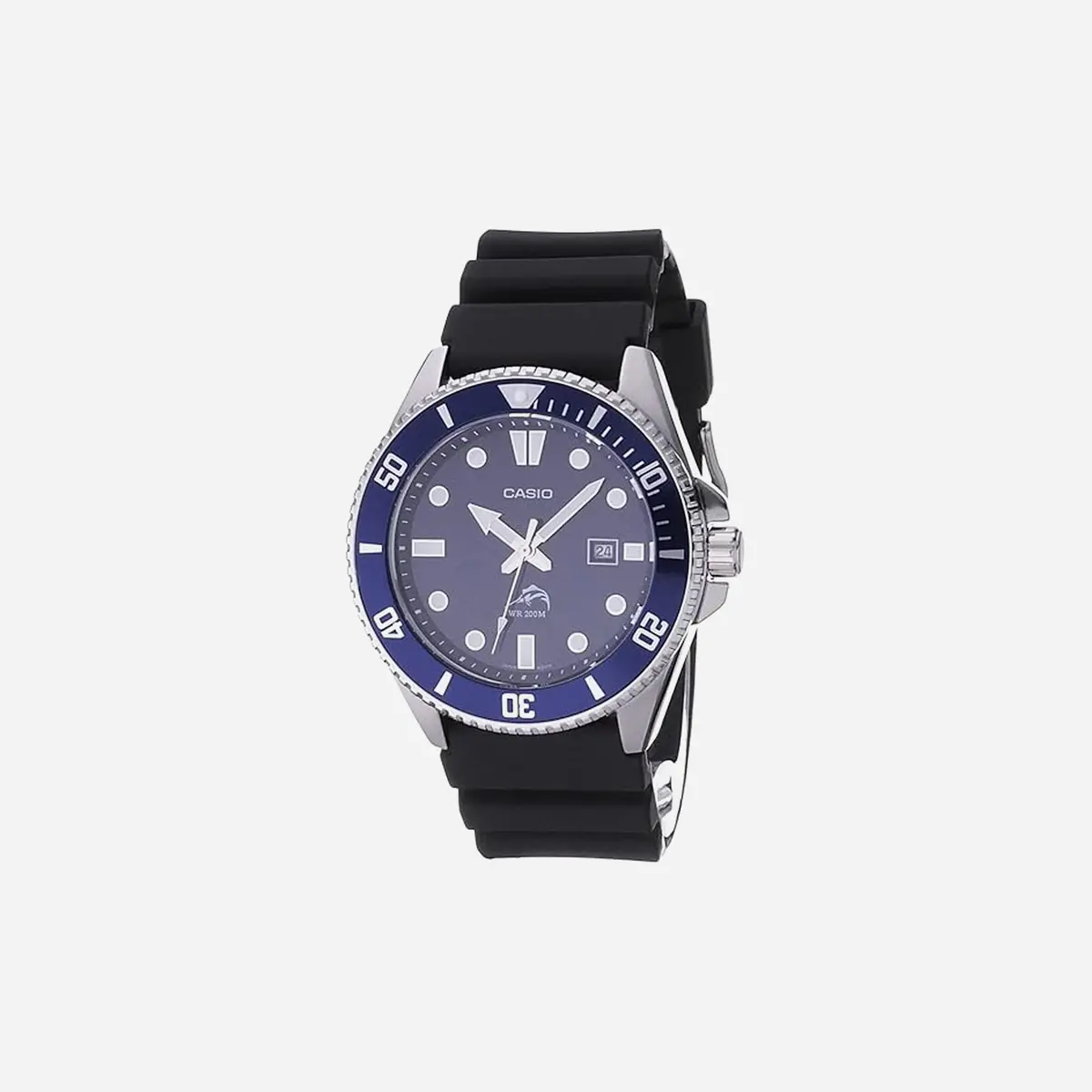 Casio Mdv-106B-2Avcf Series Blue Dial Stainless Steel Case Resin Band Unisex Analog Watch 1