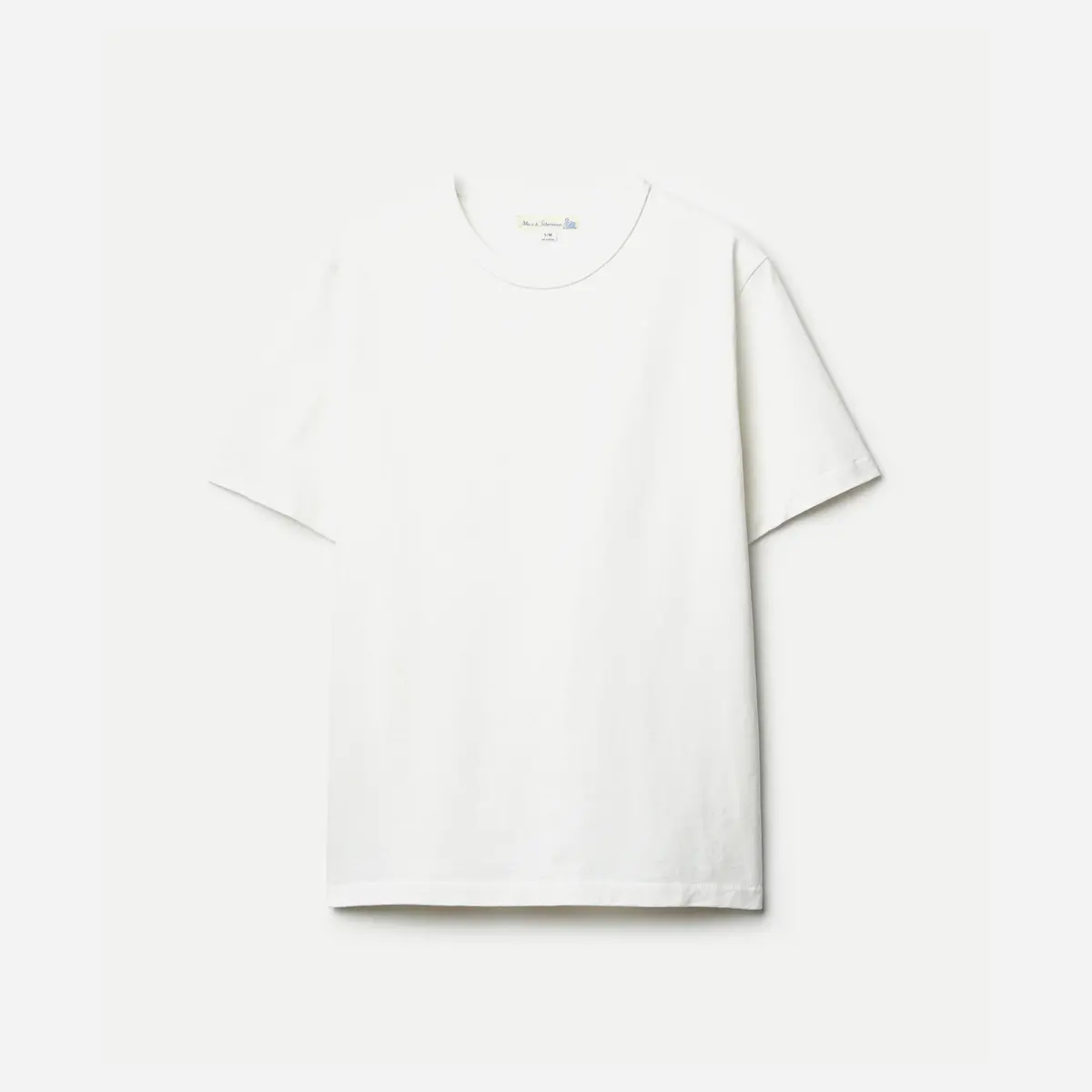 Merz B Schwanen 215 Loopwheeled Classic Fit Midweight T-Shirt White 1