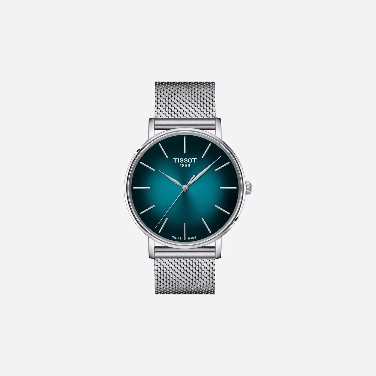 Tissot Everytime Leaf Dial Silver 40Mm Stainless Steel Watch 1