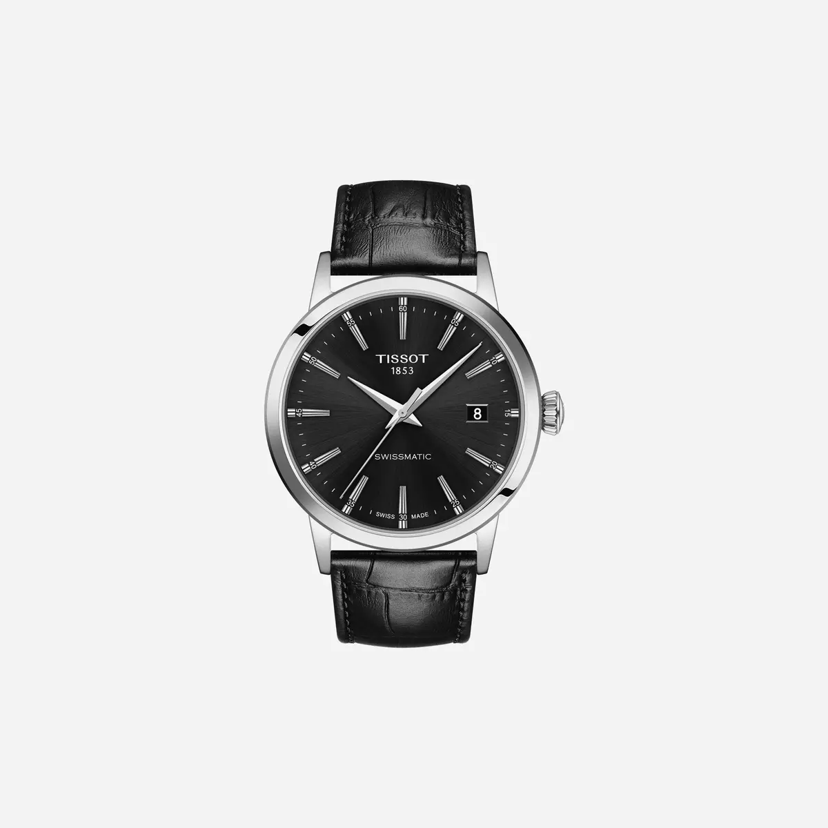 Tissot Classic Dream Swissmatic Automatic Dial Black Leather Strap Watch 1