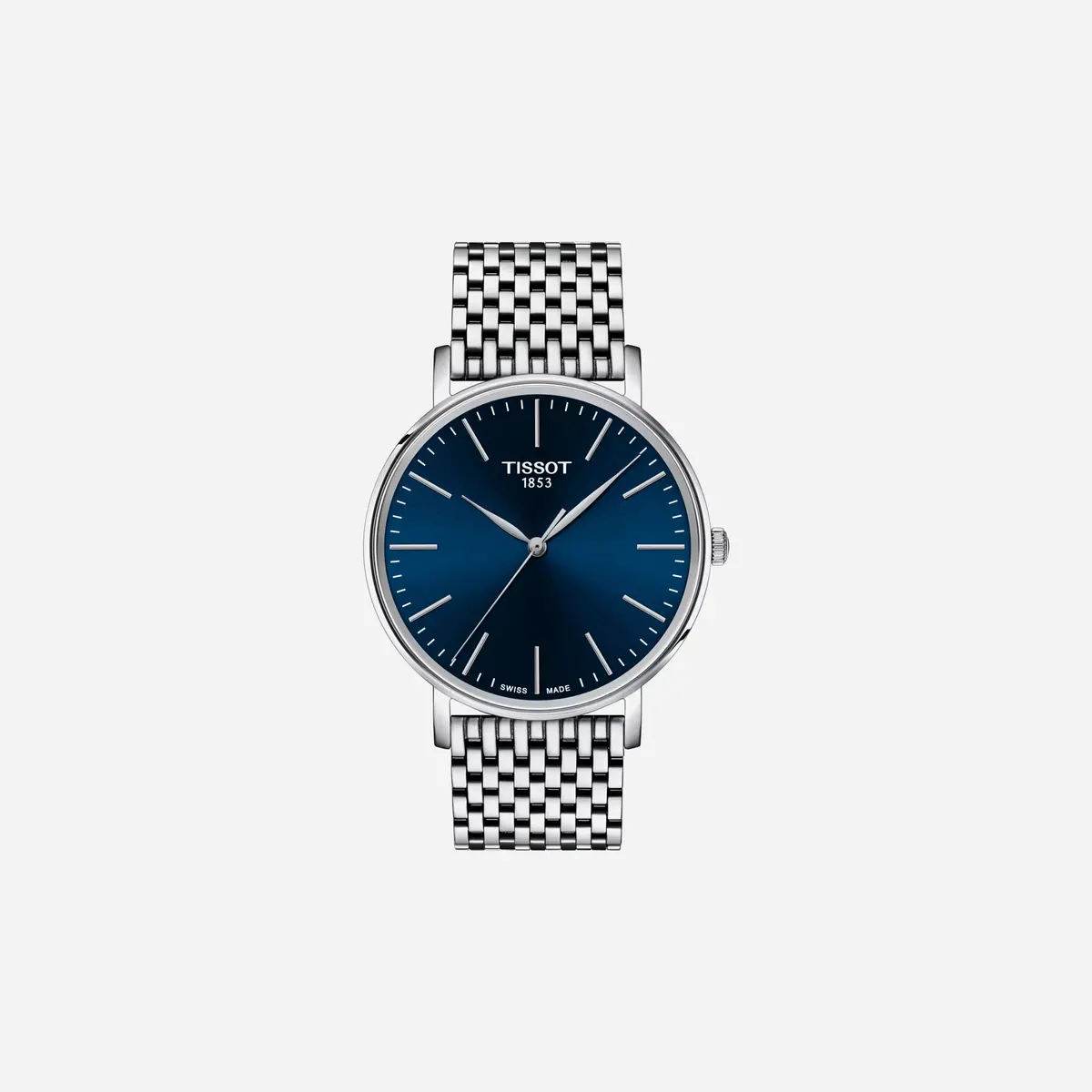 Tissot Everytime Leaf Dial Silver Stainless Steel Watch 1