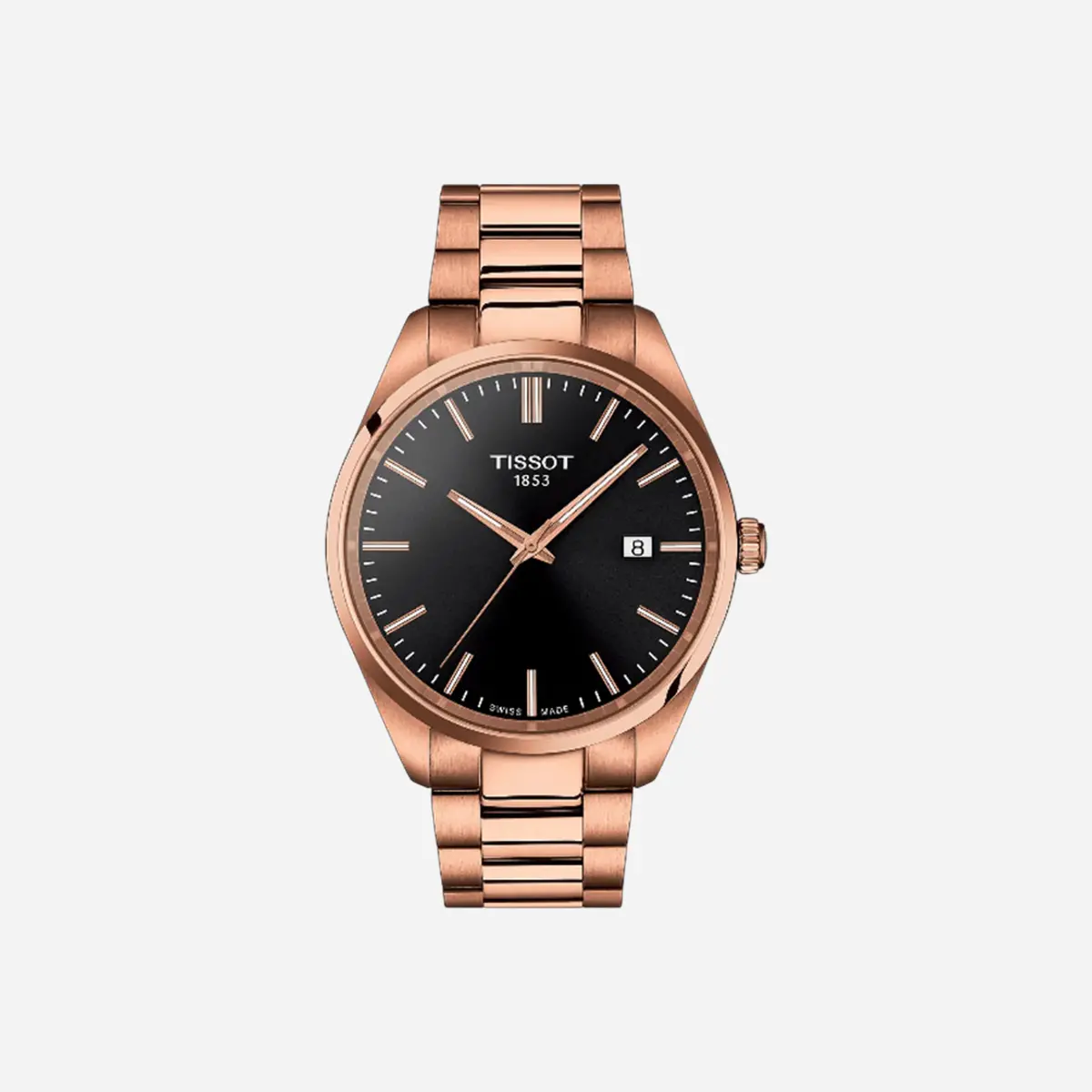 Tissot Pr 100 40Mm Black Dial Silver & Rose Gold Pvd Watch 1