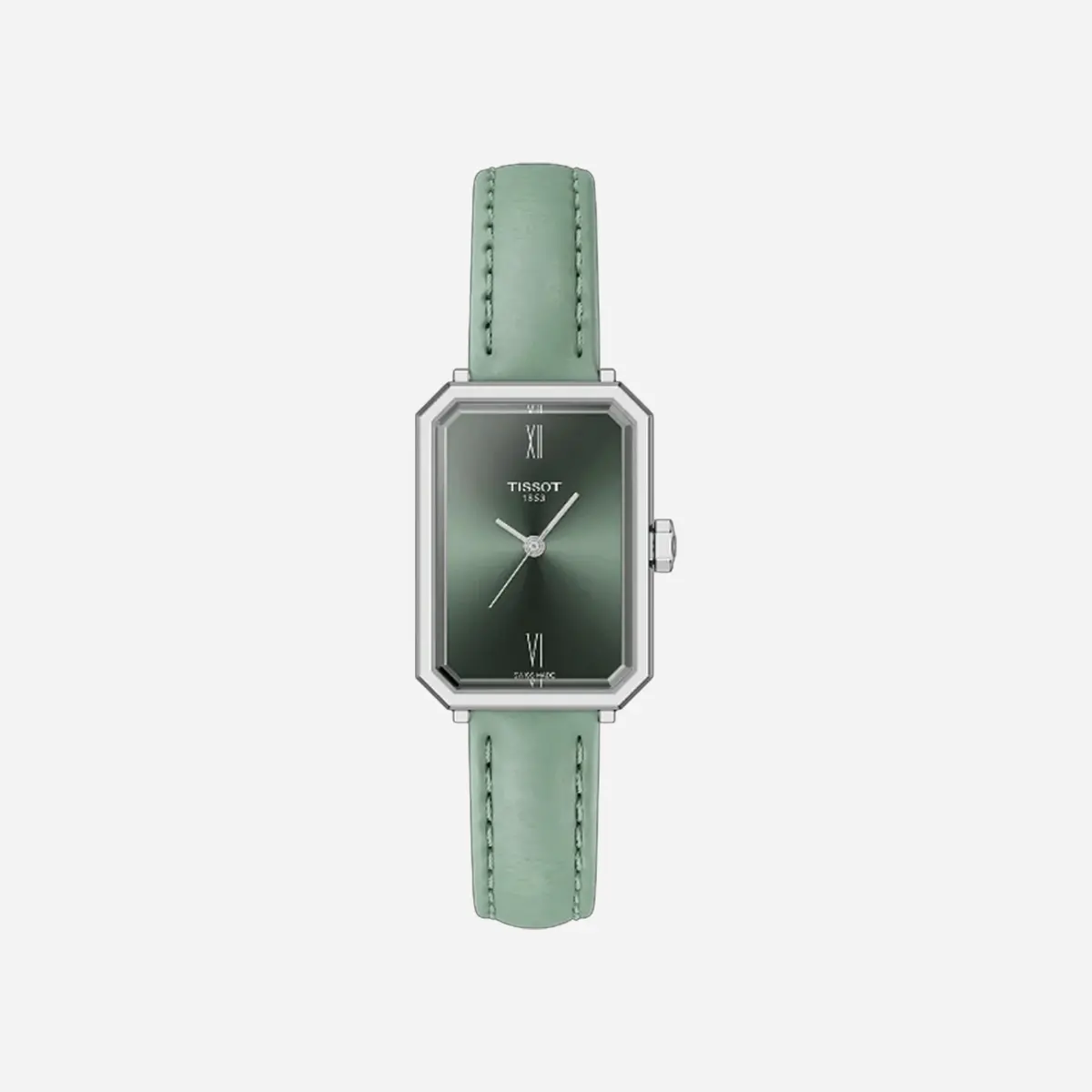 Tissot Srv 30Mm Baton Dial Green Leather Watch Wmns 1
