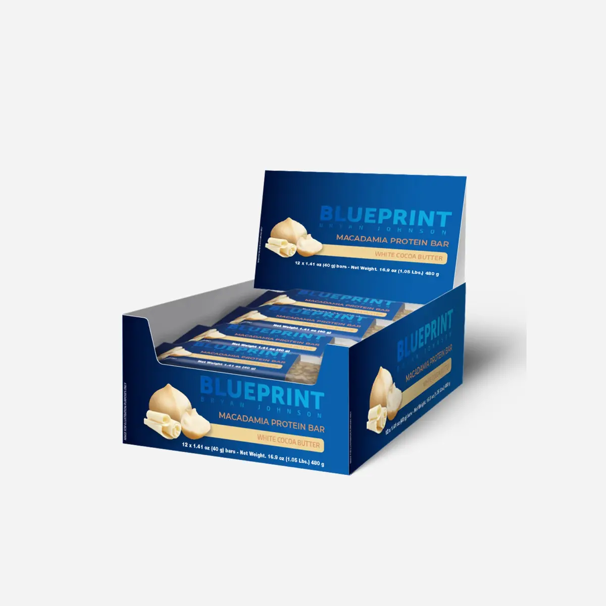 Blueprint Bryan Johnson Macadamia Protein Bar White Cocoa Butter 1