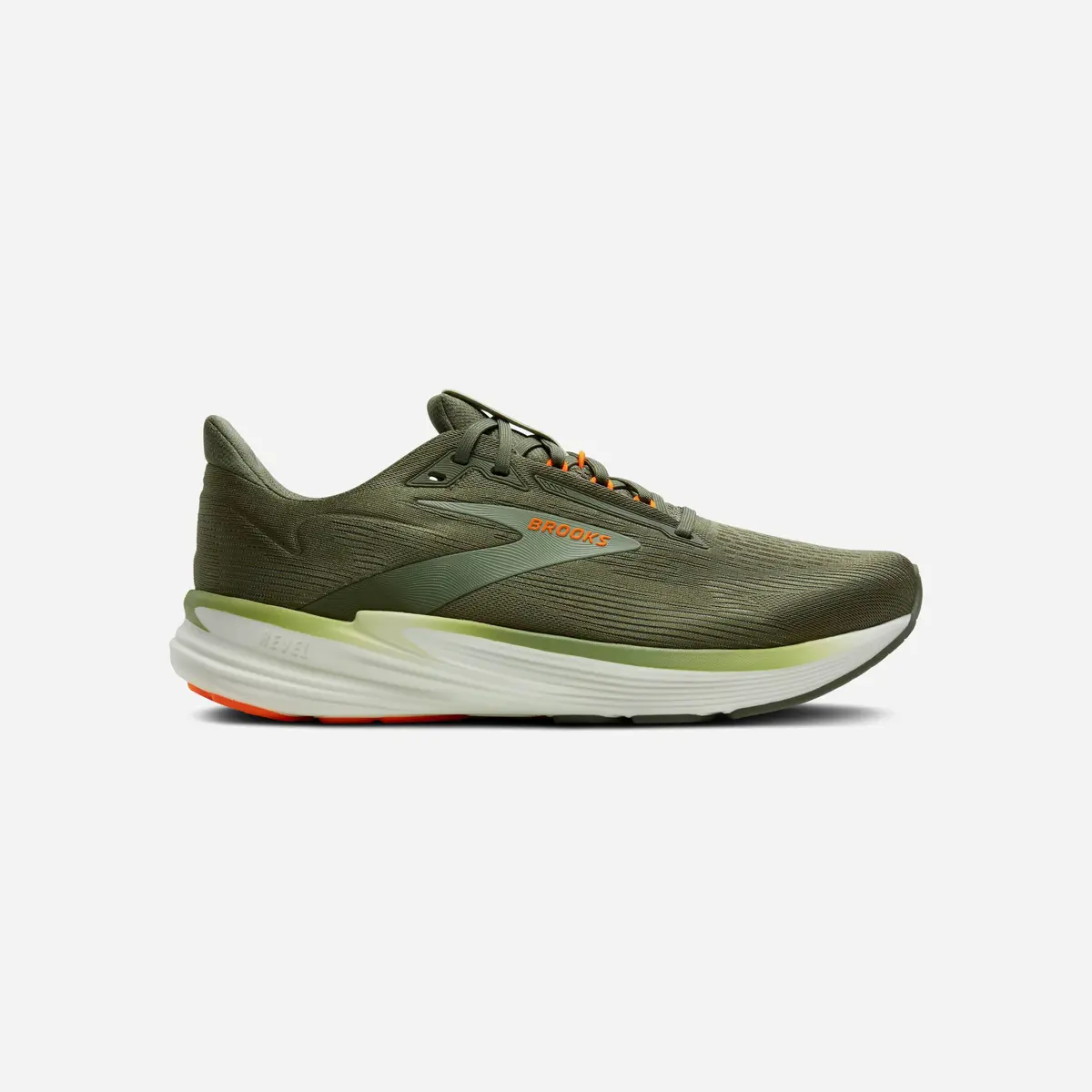 Brooks Revel 8 Olive Tea Orange 1