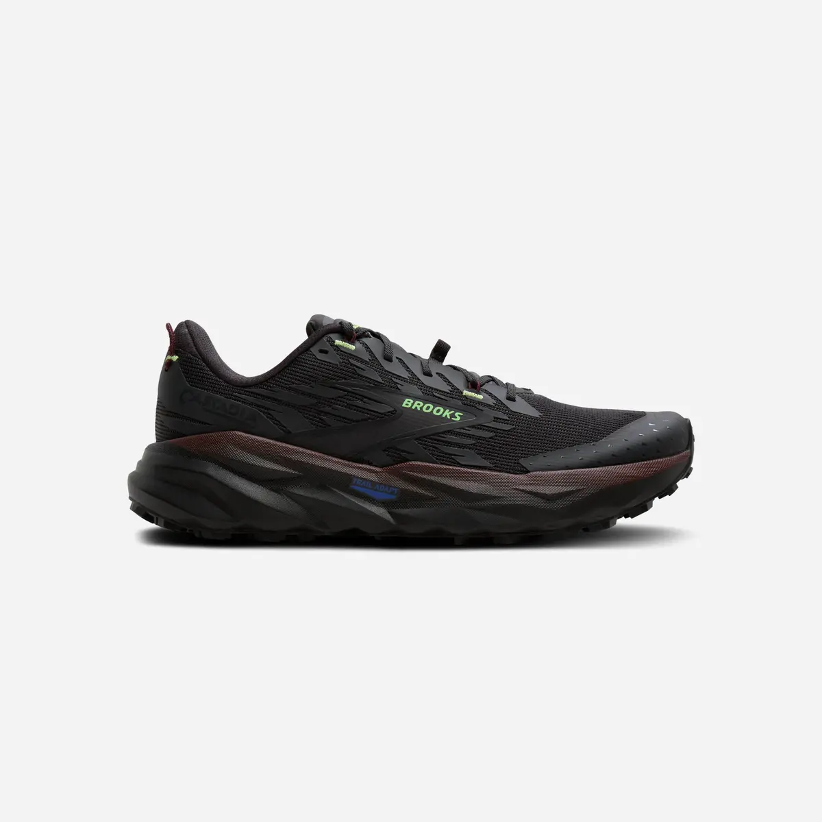 Brooks Cascadia 19 Phantom Rum Raisin Green 1