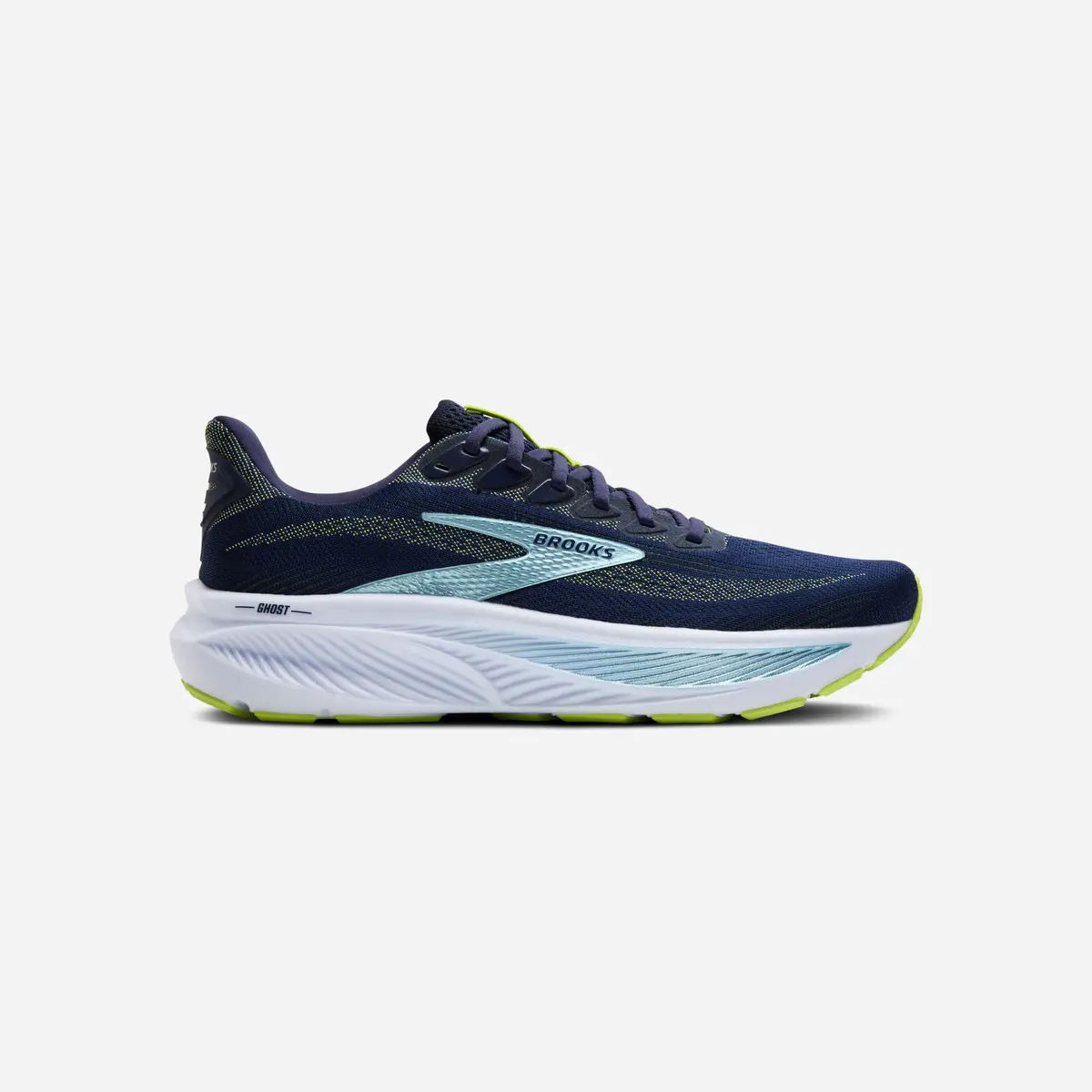 Brooks Ghost 17 Peacoat Lime Blue 1