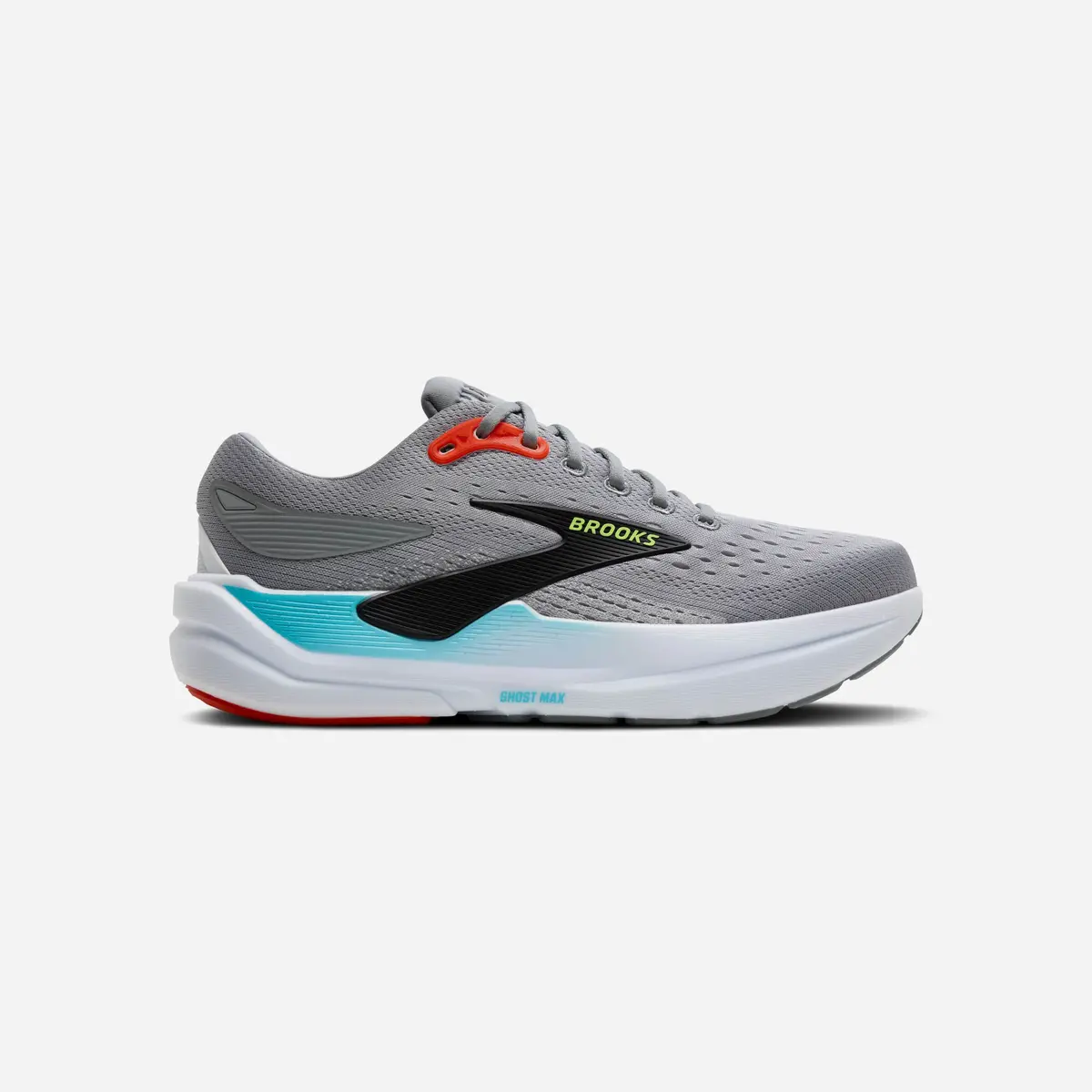 Brooks Ghost Max 3 Primer Grey Antarctica Red 1