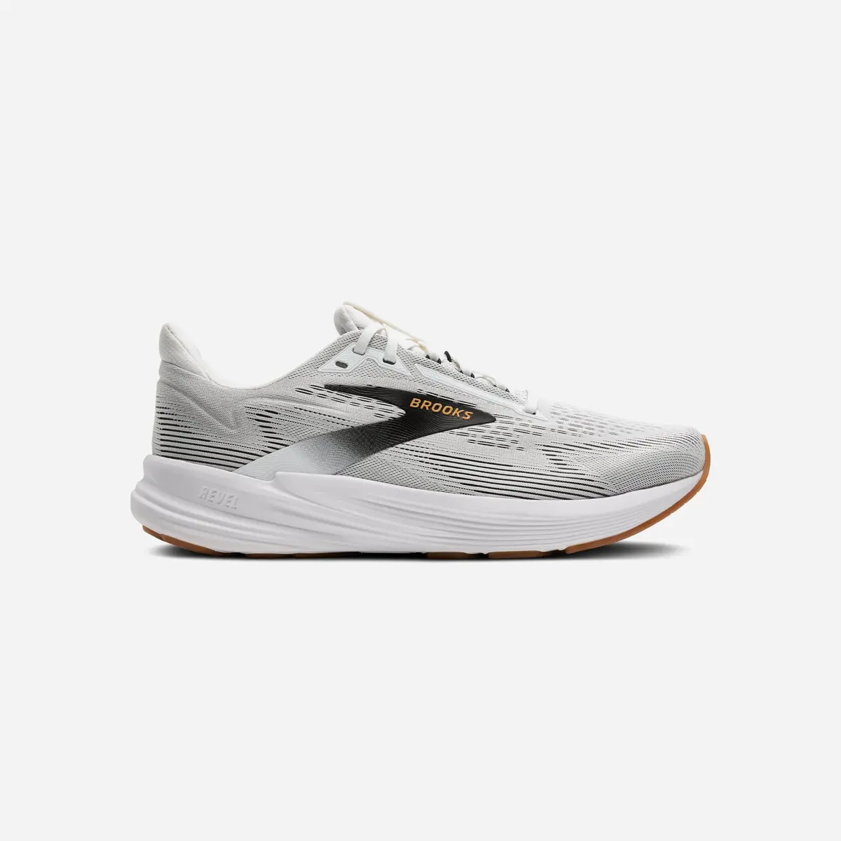 Brooks Revel 8 White Black Oak Buff 1