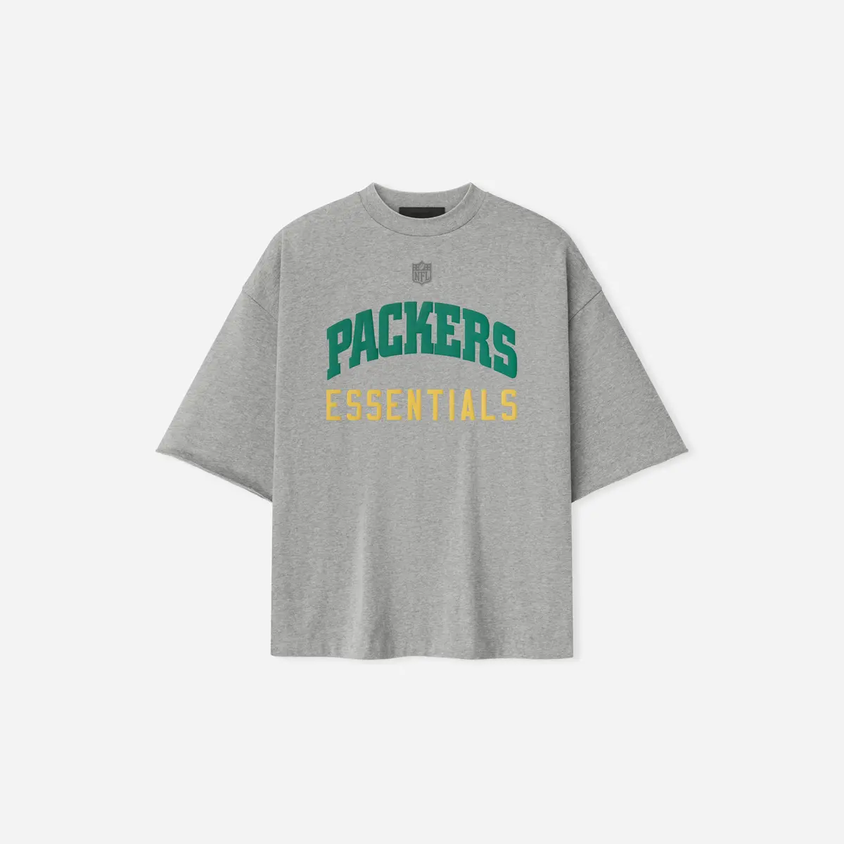 Fear Of God Essentials Packers 90S 3/4 Sleeve Football Tee Concrete Heather 1