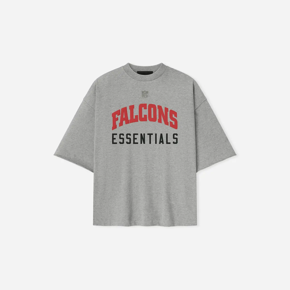 Fear Of God Essentials Falcons 90S 3/4 Sleeve Football Tee Concrete Heather 1
