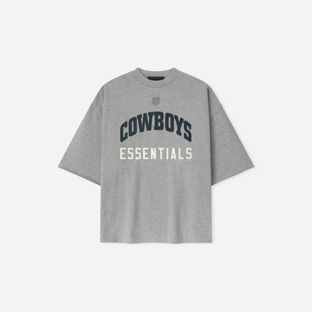Fear Of God Essentials Cowboys 90S 3/4 Sleeve Football Tee Concrete Heather 1