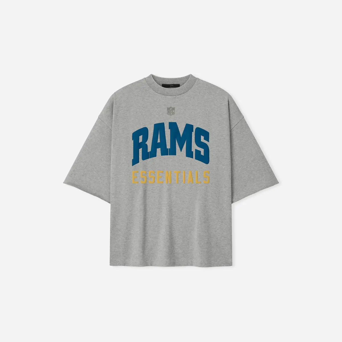 Fear Of God Essentials Rams 90S 3/4 Sleeve Football Tee Concrete Heather 1