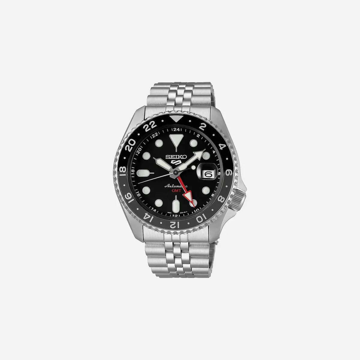 Seiko 5 Sports Black Grape Gmt Skx Re-Interpretation Black Dial Stainless Steel Watch - Ssk001k1 1