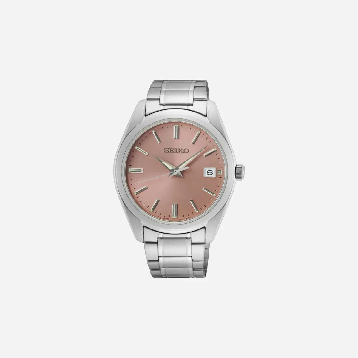 Seiko Dress Watch Salmon Dial Stainless Steel Watch - Sur523p1 1