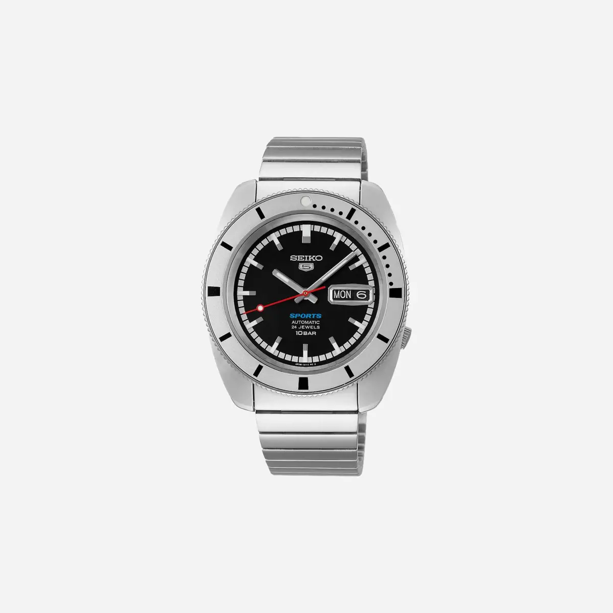 Seiko 5 Sports Pepper Black 1968 Recreation Limited Edition Black Dial Stainless Steel Watch - Srpl05k1 1