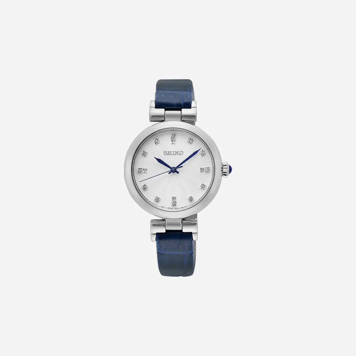 Seiko Dress Watch White Dial Leather Strap Watch Wmns - Srz545p1 1