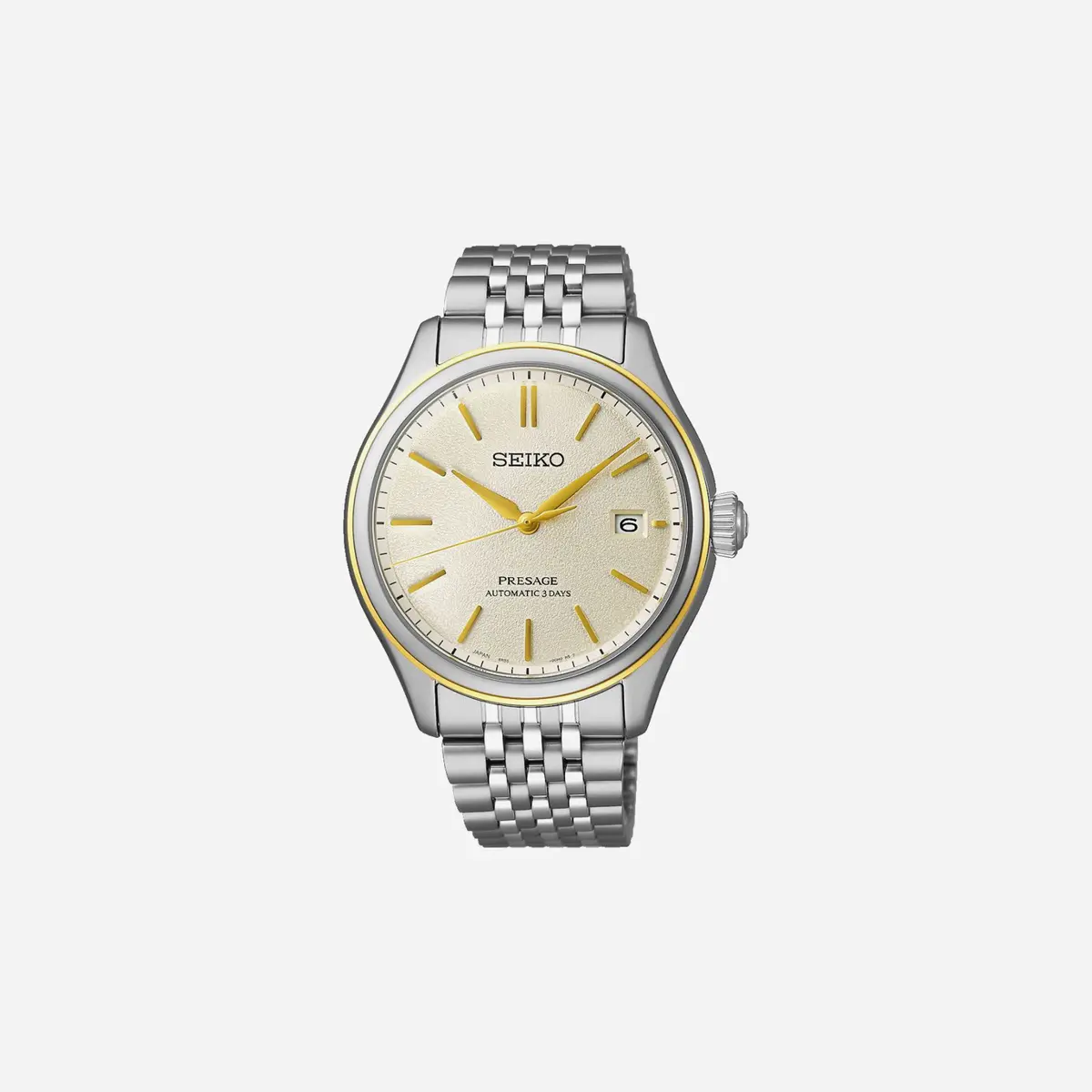 Seiko Presage Classic Series In Delicate Cream Silk Champagne Dial Stainless Steel Watch - Spb478j1 1