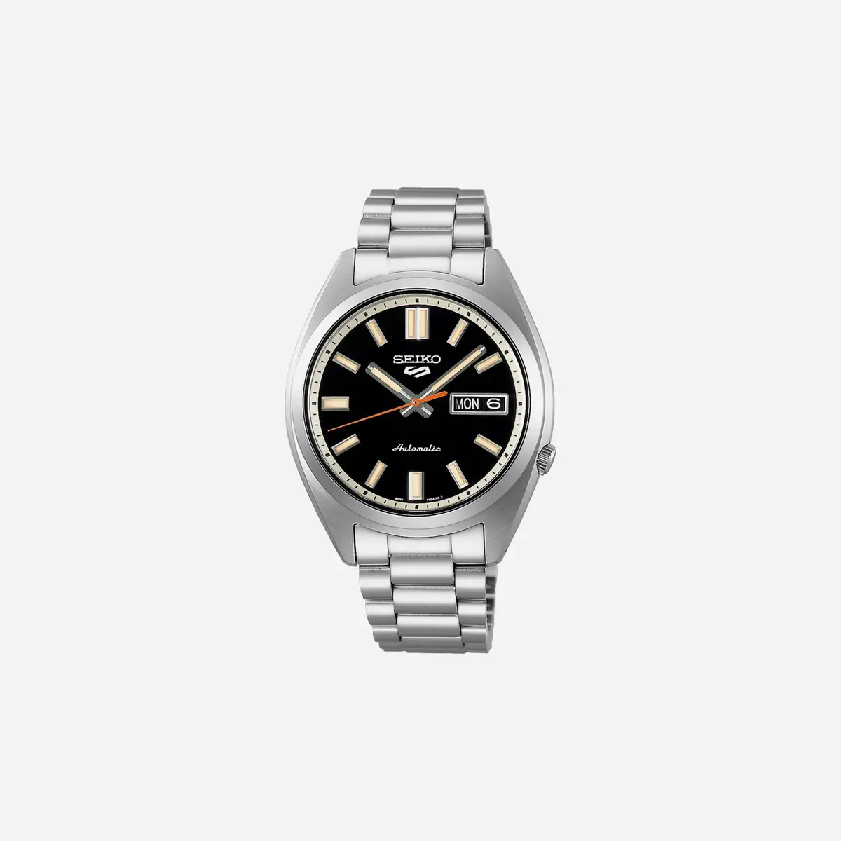 Seiko 5 Sports Snxs Deep Black Wash Classic Sports Silver Dial Stainless Steel Watch - Srpk89k1 1