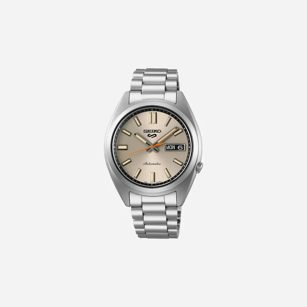Seiko 5 Sports Snxs Beige Chinos Classic Sports Beige Dial Stainless Steel Watch - Srpk91k1 1