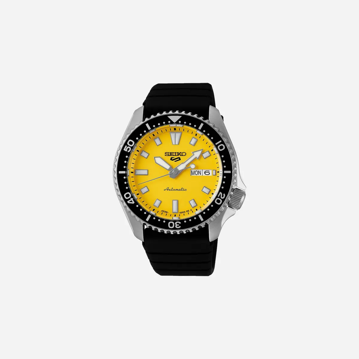 Seiko 5 Sports Skx Redux In Ki-Iro Yellow Yellow Dial Silicon Strap Watch - Srpl87k1 1