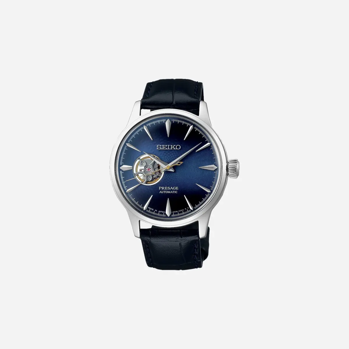 Seiko Presage Automatic Watch Blue Dial Leather Strap Watch - Ssa405j1 1