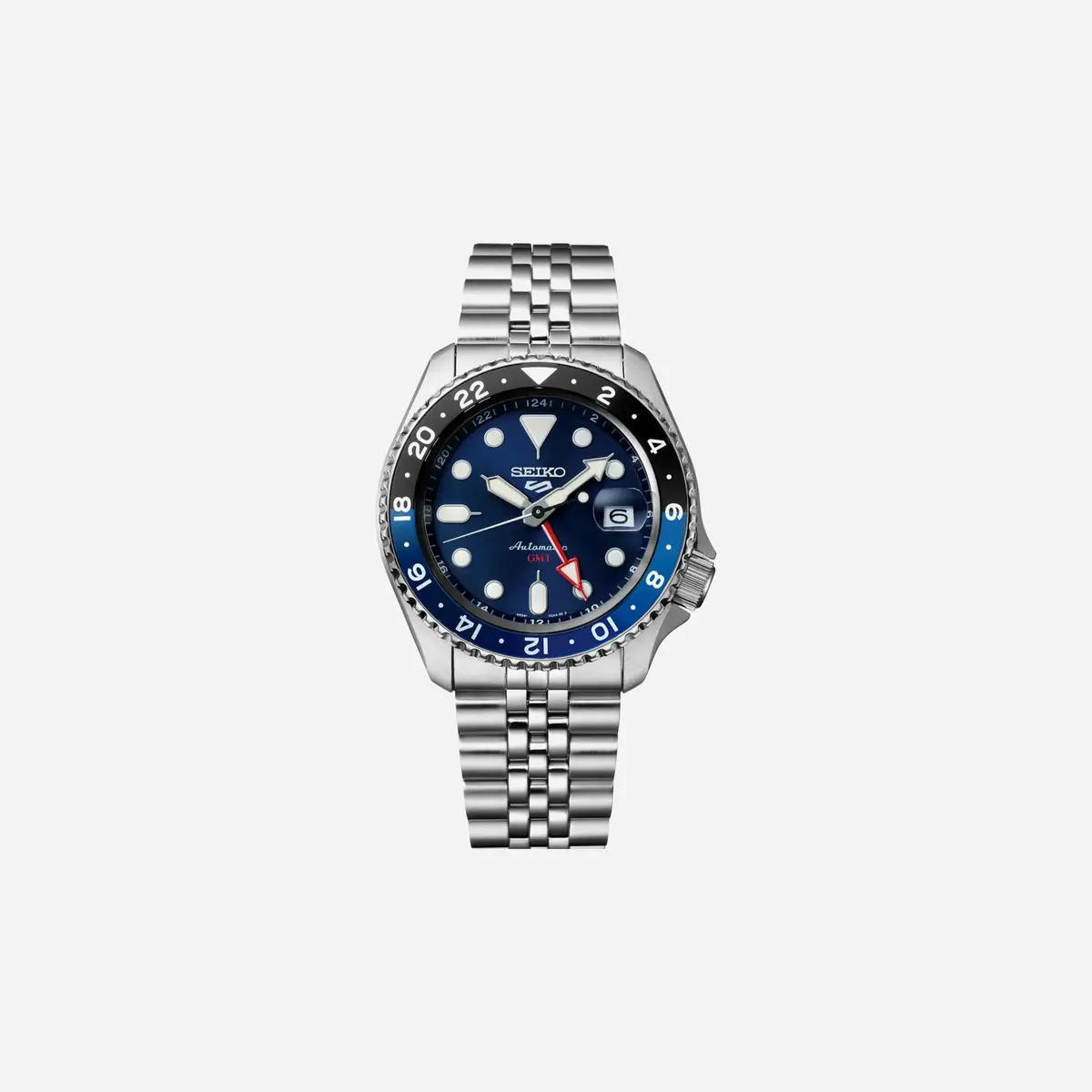 Seiko 5 Sports Blueberry Gmt Skx Re-Interpretation Blue Dial Stainless Steel Watch - Ssk003k1 1