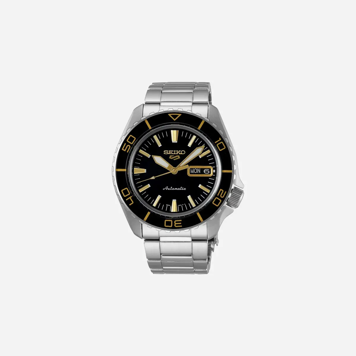Seiko 5 Sports Skx Snzh5 Blacktone Redux Black Dial Stainless Steel Watch - Srpk99k1 1