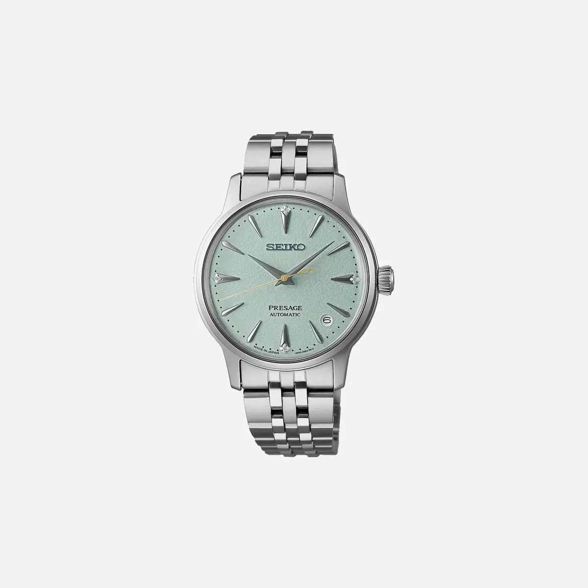 Seiko Presage Frozen Mojito Diamond Cocktail Time Turquoise Dial Stainless Steel Watch - Srpl63j1 1