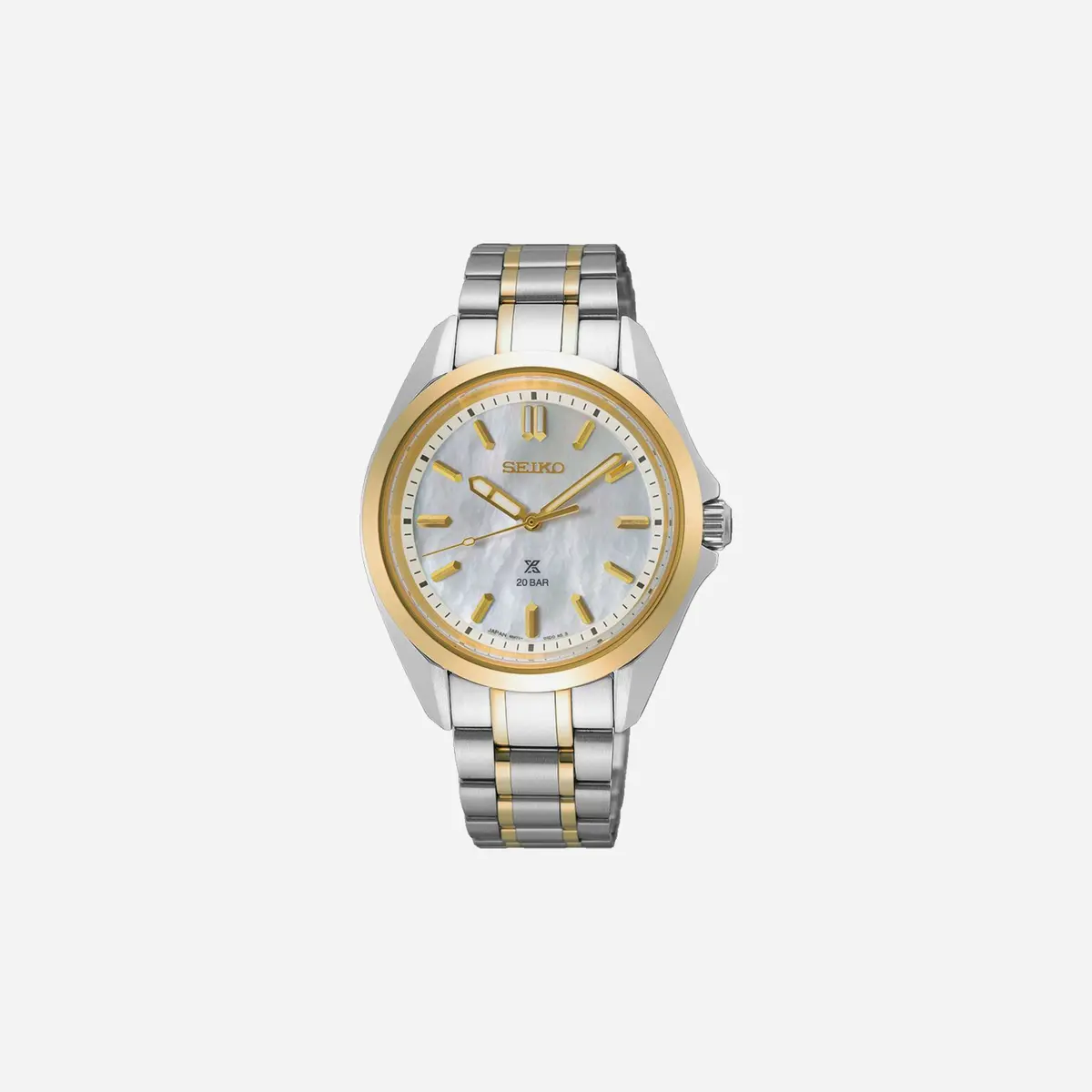Seiko Prospex Marine Sports In Two-Tone White Mop Dial Stainless Steel Watch Yellow Gold Pvd Wmns - Sur608j1 1