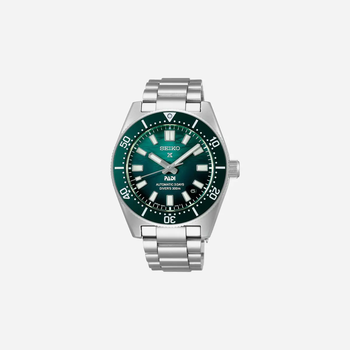 Seiko Prospex 1965 Heritage Divers Padi Special Edition In Green Baton Dial Stainless Steel Watch - Spb501j1 1