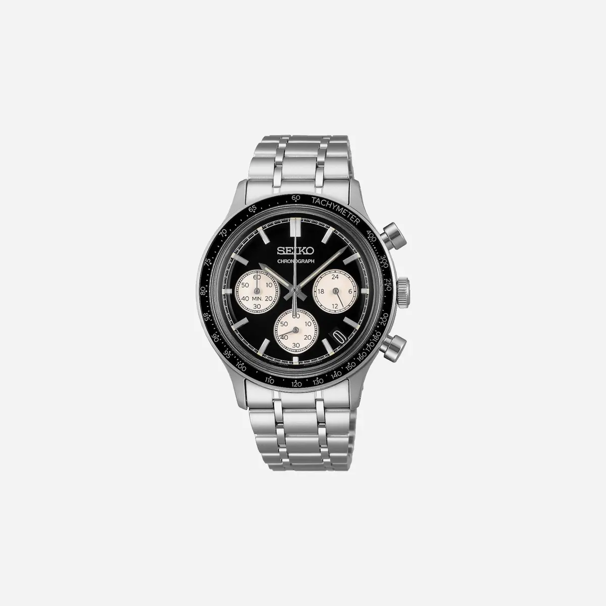 Seiko Sport Black Dial Stainless Steel Watch - Ssb479p1 1