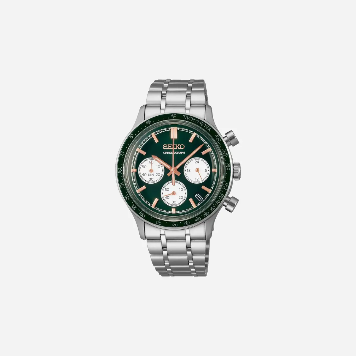 Seiko Sport Green Dial Stainless Steel Watch - Ssb481p1 1